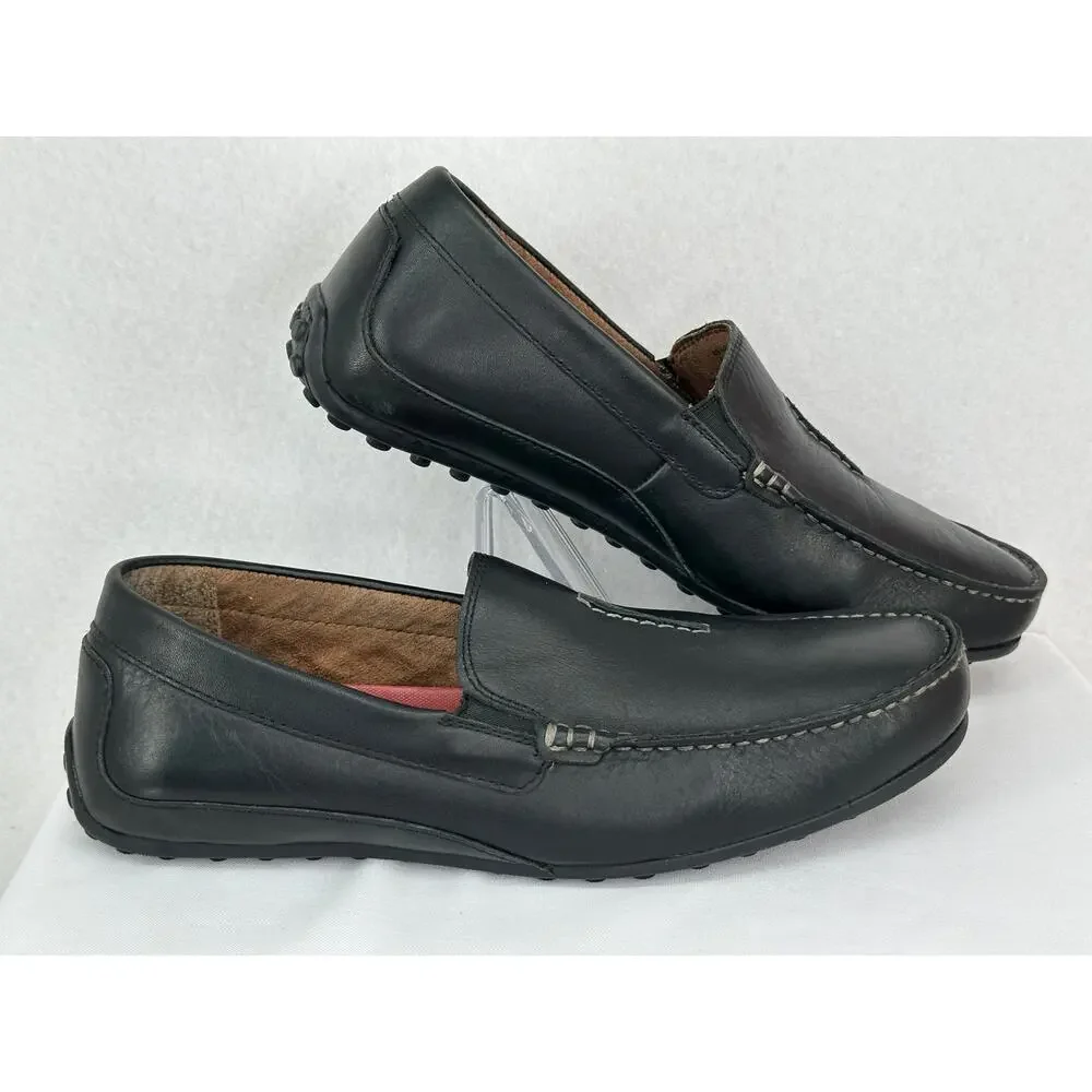 Florsheim Throttle Driver Leather Round Moc Toe Rubber Sole Loafers 10.5M - Picture 3 of 8